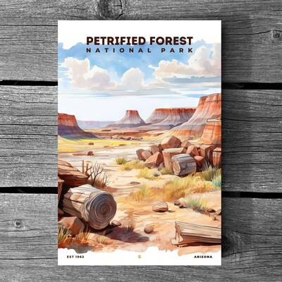Petrified Forest National Park Poster, Travel Art, Office Poster, Home Decor | S8 - image3
